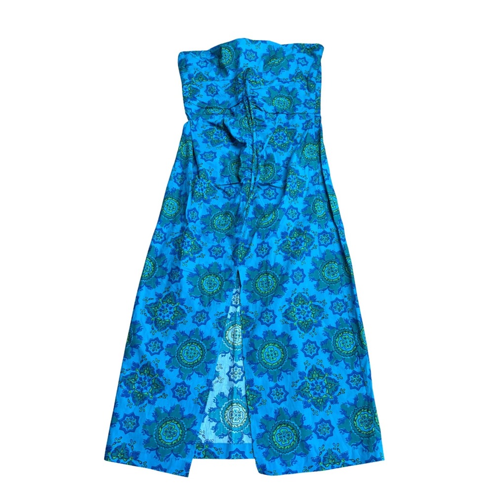 Rachel Comey Dress Sana Blue Medallion Strapless Women Size 4 New